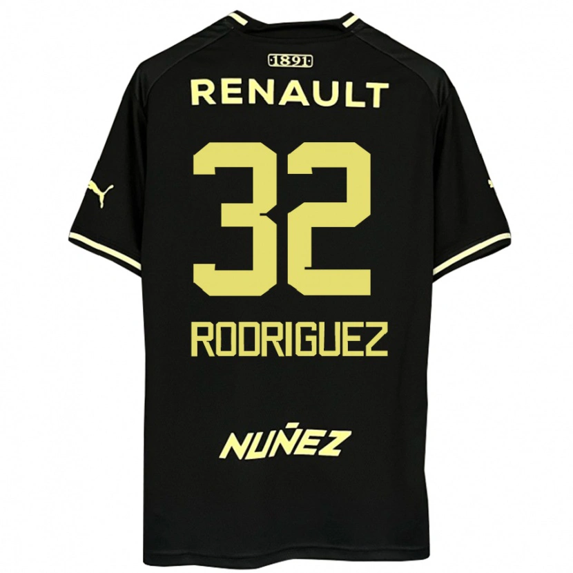 Danxen Hombre Camiseta Randall Rodríguez #32 Amarillo Negro 2ª Equipación 2025/26 La Camisa