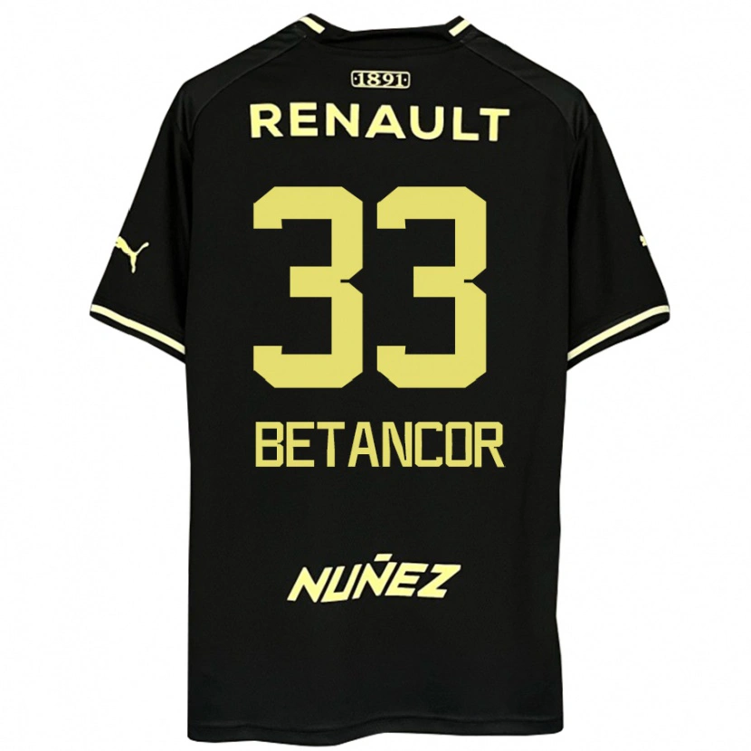 Danxen Hombre Camiseta Bruno Betancor #33 Amarillo Negro 2ª Equipación 2025/26 La Camisa
