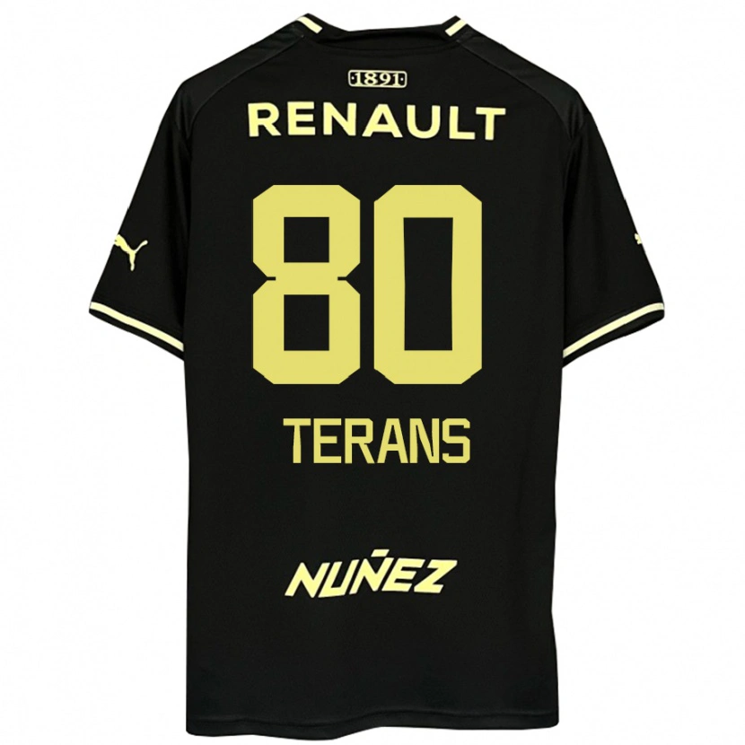 Danxen Hombre Camiseta David Terans #80 Amarillo Negro 2ª Equipación 2025/26 La Camisa