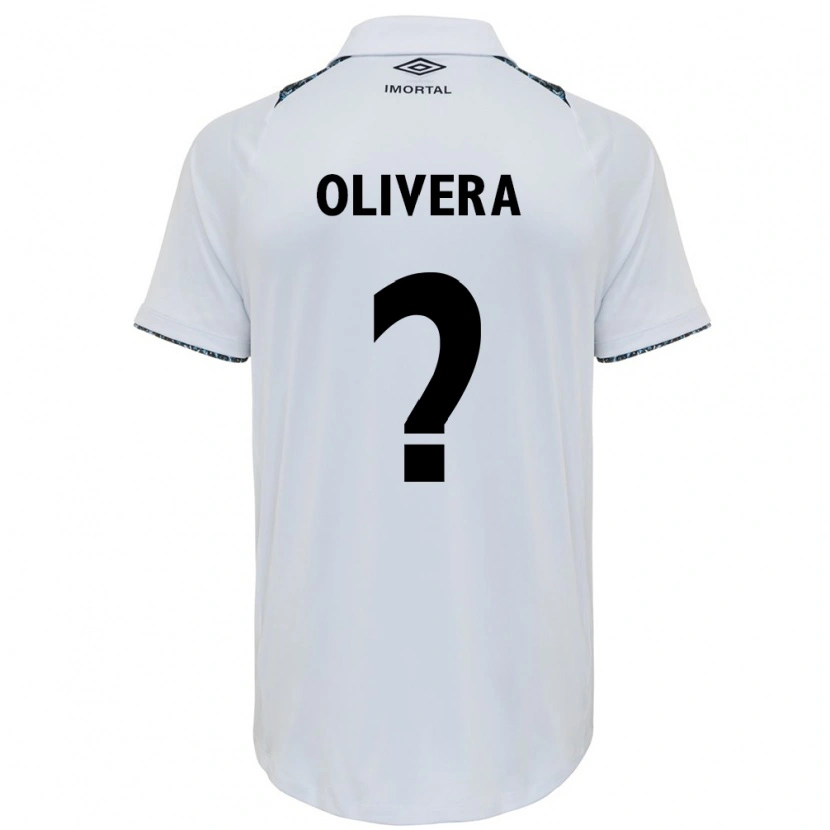 Danxen Hombre Camiseta Cristian Olivera #0 Blanco Azul 2ª Equipación 2025/26 La Camisa