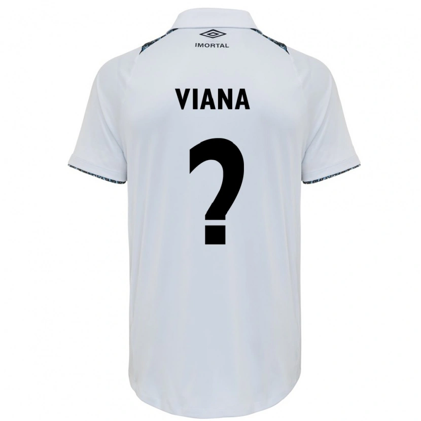Danxen Hombre Camiseta Arthur Viana #0 Blanco Azul 2ª Equipación 2025/26 La Camisa