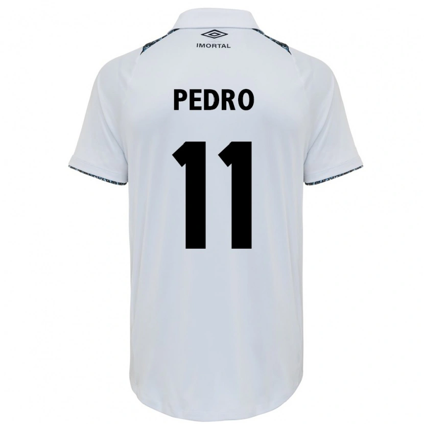 Danxen Hombre Camiseta João Pedro #11 Blanco Azul 2ª Equipación 2025/26 La Camisa