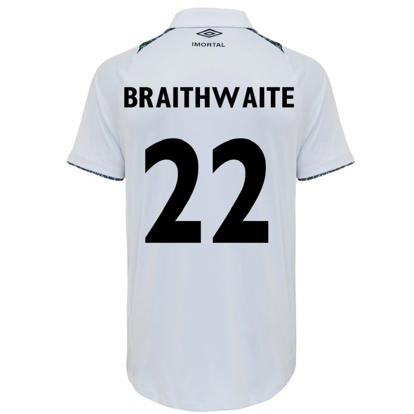 Danxen Hombre Camiseta Martin Braithwaite #22 Azul Negro Blanco 2ª Equipación 2025/26 La Camisa
