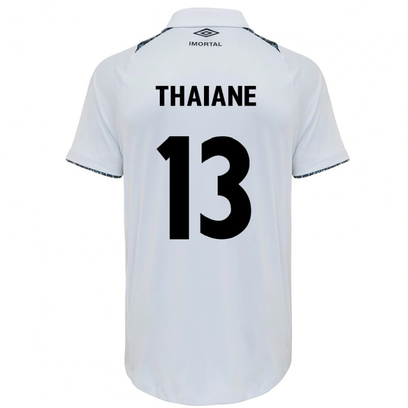 Danxen Hombre Camiseta Thaiane #13 Blanco Azul 2ª Equipación 2025/26 La Camisa