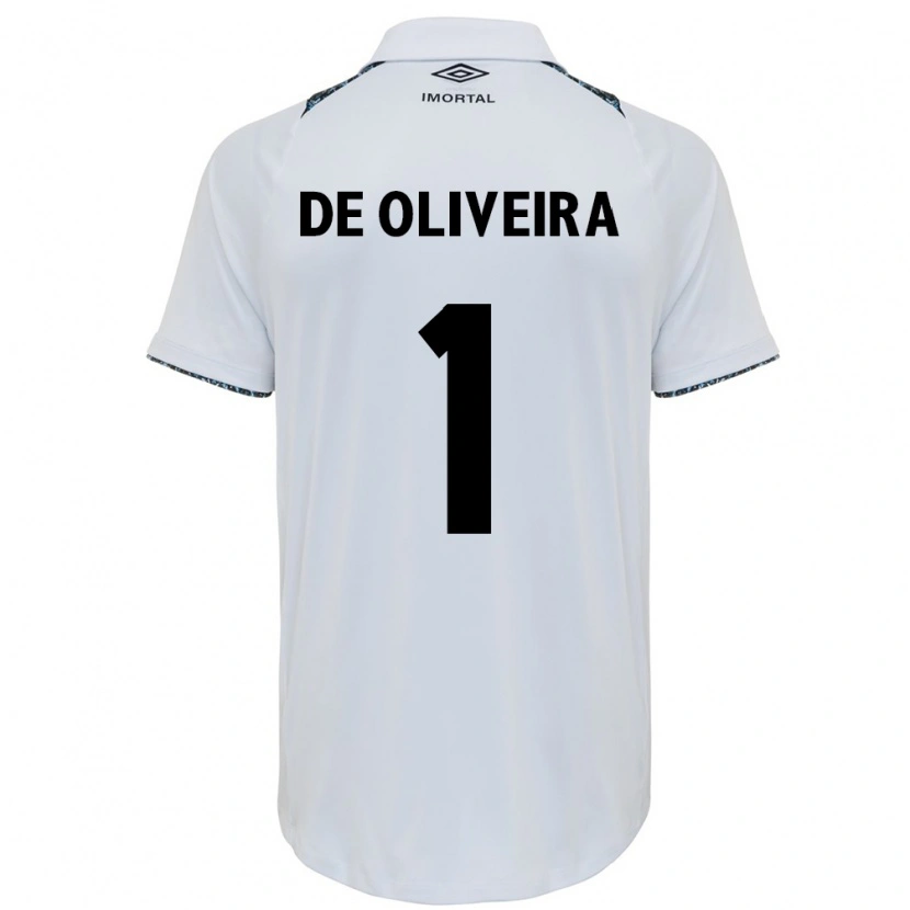 Danxen Hombre Camiseta Walewska Moreira De Oliveira #1 Blanco Azul 2ª Equipación 2025/26 La Camisa