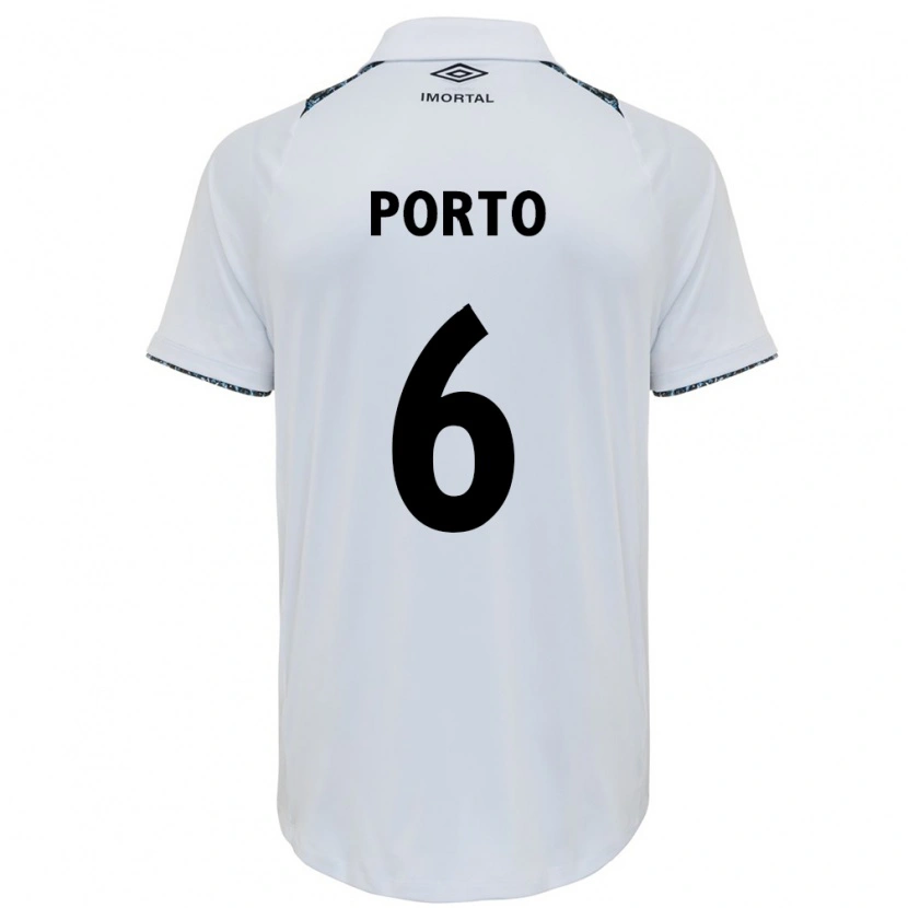 Danxen Hombre Camiseta Ana Cristina Villela Porto #6 Blanco Azul 2ª Equipación 2025/26 La Camisa