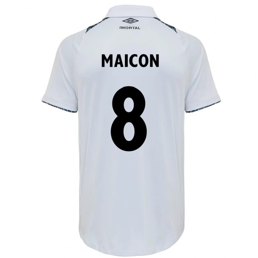 Danxen Hombre Camiseta Maicon #8 Azul Negro Blanco 2ª Equipación 2025/26 La Camisa