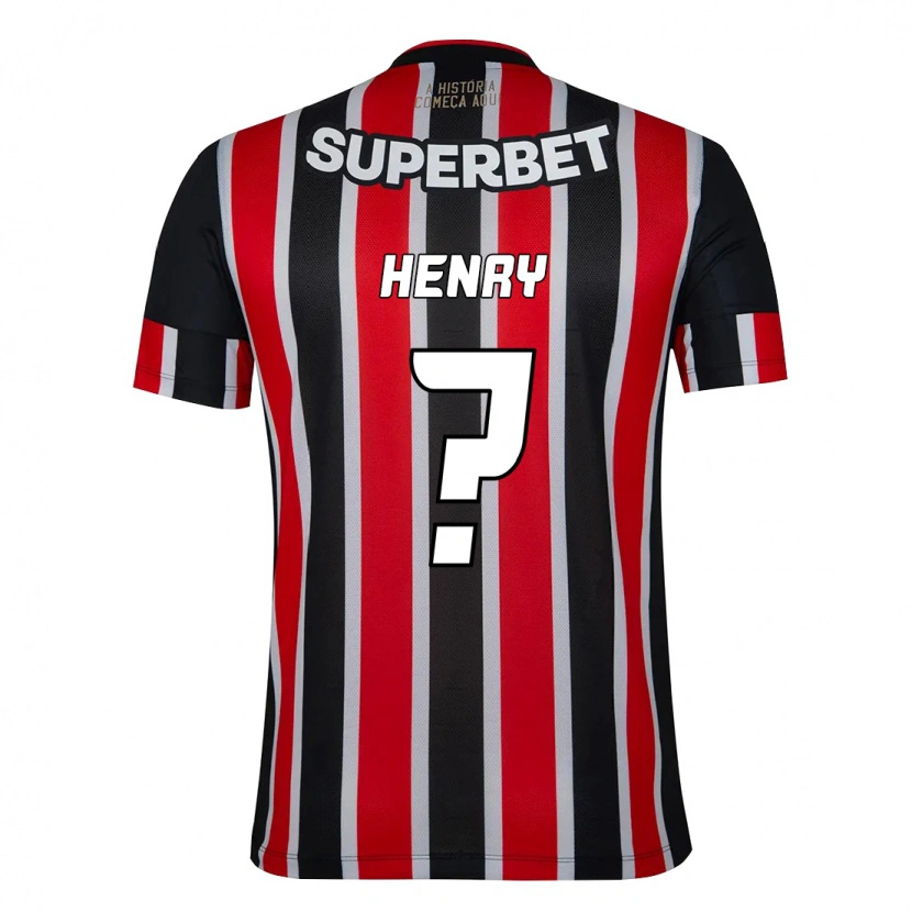 Danxen Hombre Camiseta Thierry Henry #0 Rojo Negro Blanco 2ª Equipación 2025/26 La Camisa