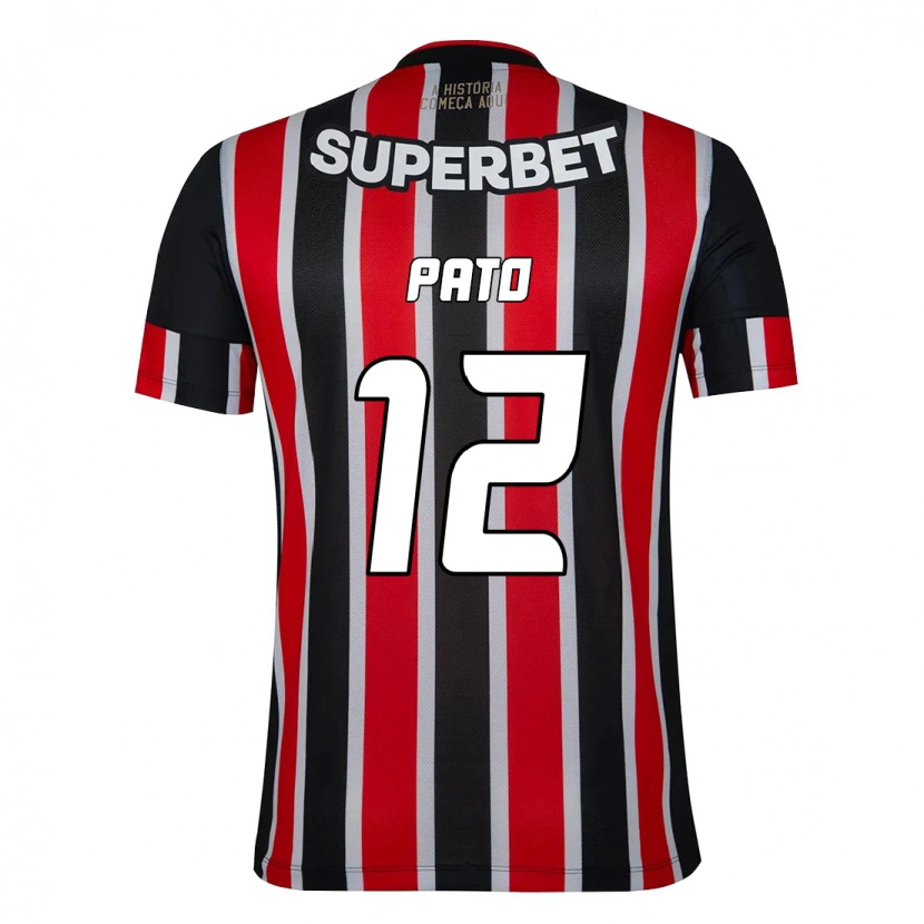 Danxen Hombre Camiseta Alexandre Pato #12 Rojo Negro Blanco 2ª Equipación 2025/26 La Camisa