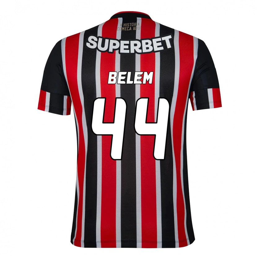 Danxen Hombre Camiseta Matheus Belém #44 Rojo Negro Blanco 2ª Equipación 2025/26 La Camisa