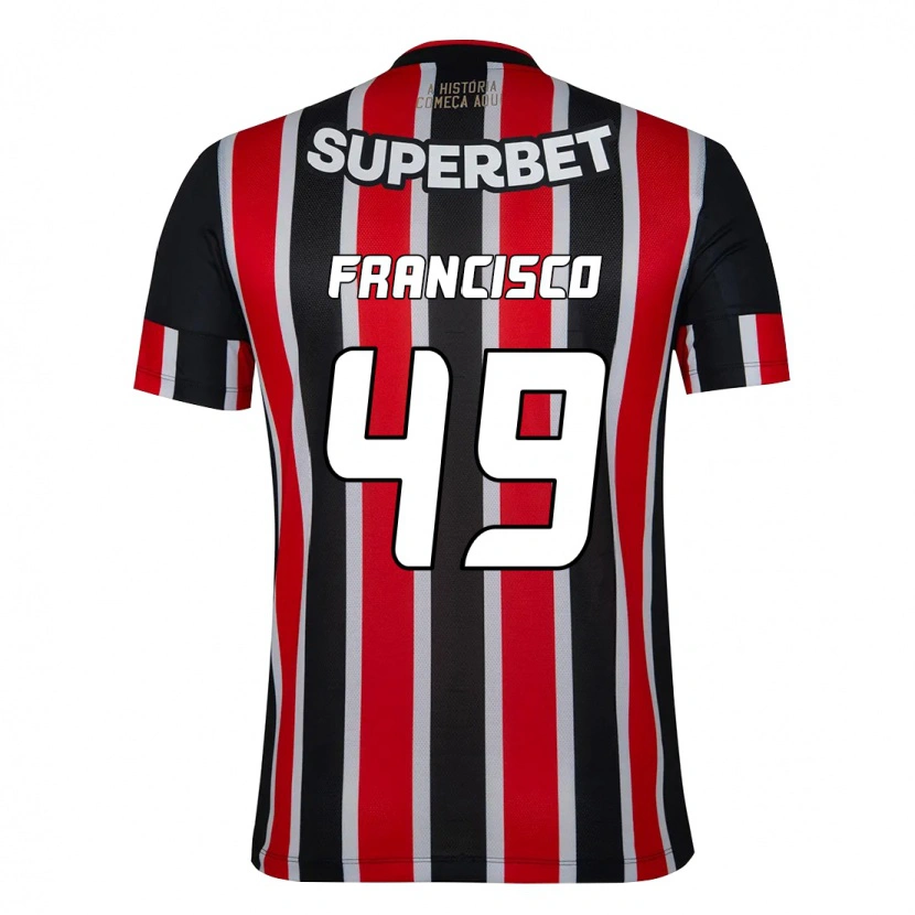 Danxen Hombre Camiseta Ryan Francisco #49 Negro Rojo 2ª Equipación 2025/26 La Camisa