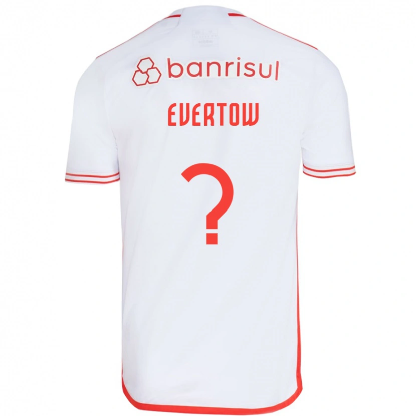 Danxen Hombre Camiseta Evertow #0 Rojo Blanco 2ª Equipación 2025/26 La Camisa