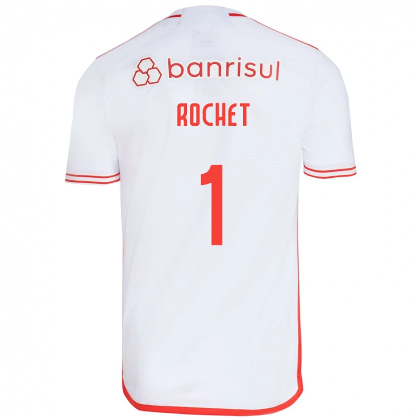 Danxen Hombre Camiseta Sergio Rochet #1 Rojo Blanco 2ª Equipación 2025/26 La Camisa