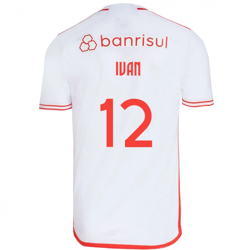 Danxen Hombre Camiseta Ivan #12 Blanco Rojo 2ª Equipación 2025/26 La Camisa