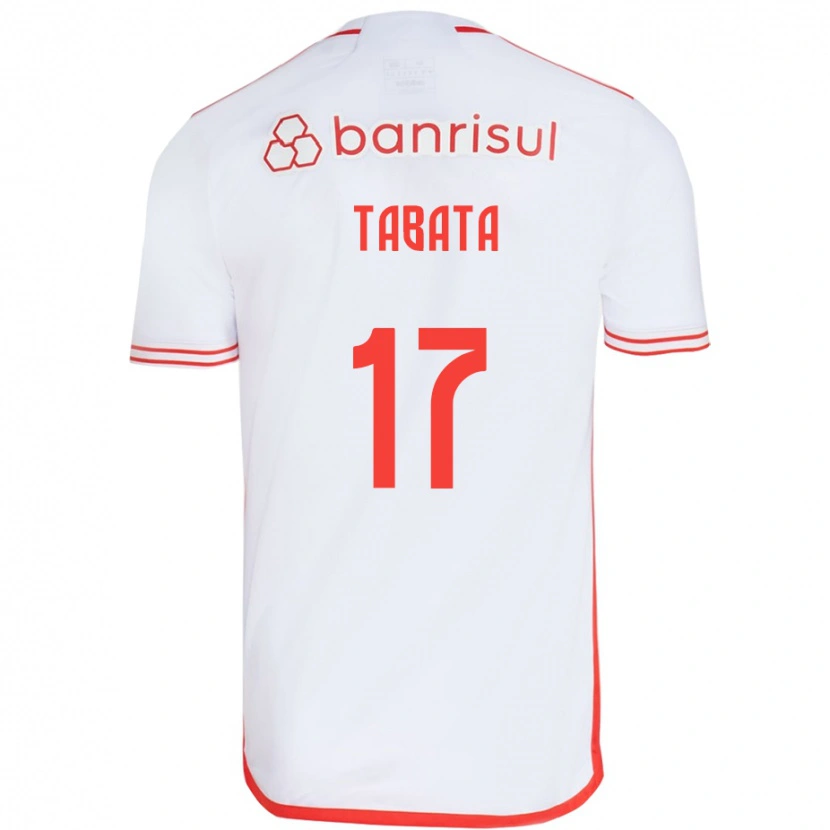 Danxen Hombre Camiseta Bruno Tabata #17 Rojo Blanco 2ª Equipación 2025/26 La Camisa