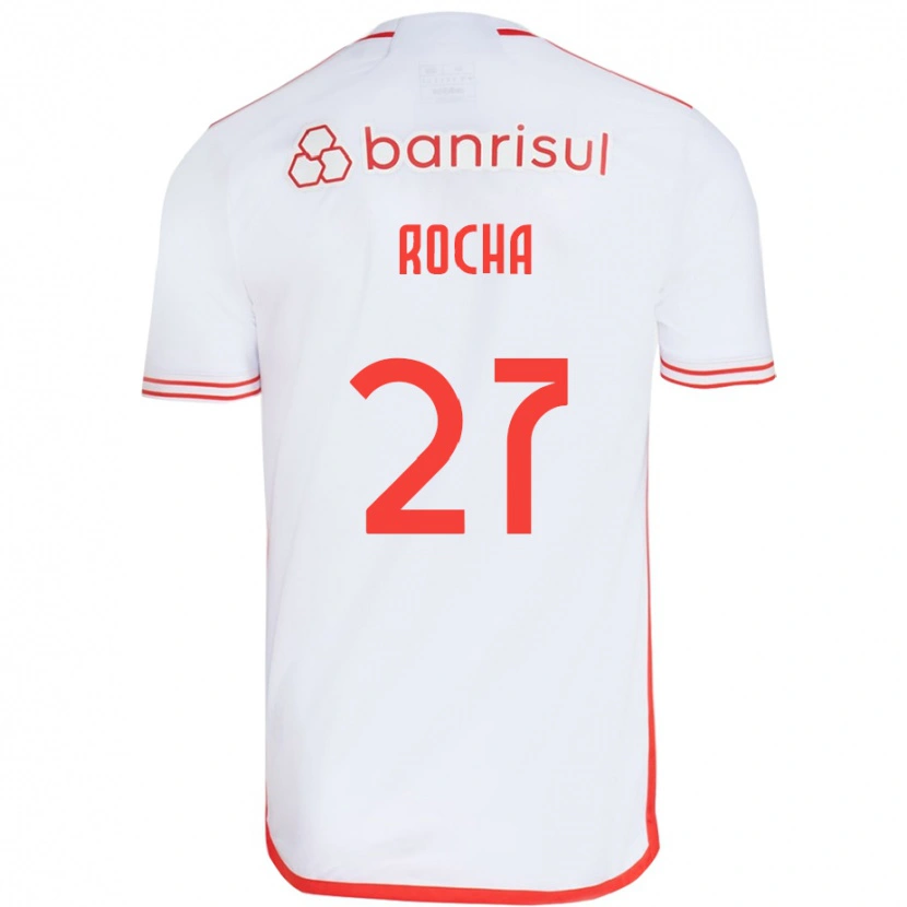 Danxen Hombre Camiseta Kaique Rocha #27 Rojo Blanco 2ª Equipación 2025/26 La Camisa