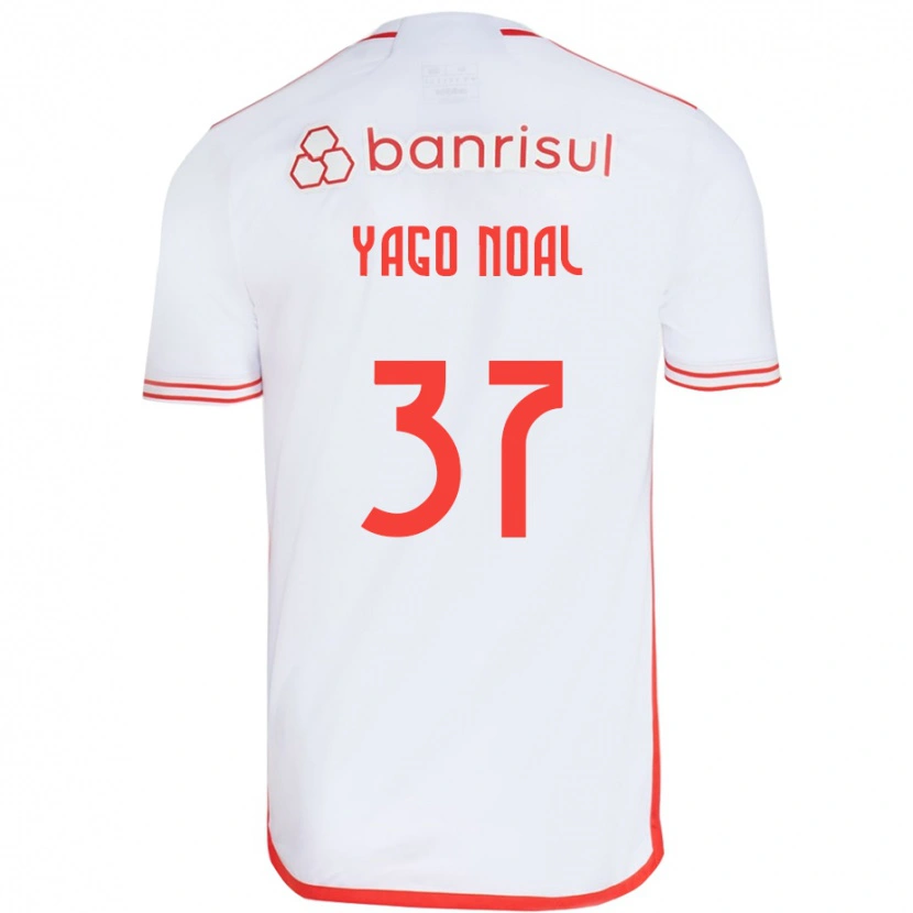 Danxen Hombre Camiseta Yago Noal #37 Rojo Blanco 2ª Equipación 2025/26 La Camisa