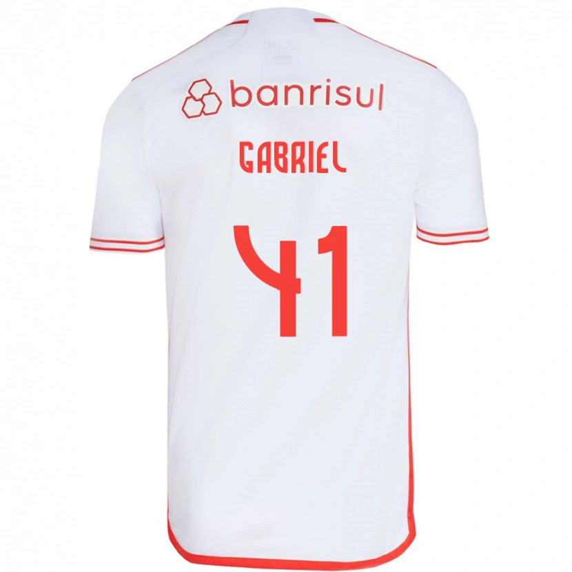 Danxen Hombre Camiseta Victor Gabriel #41 Rojo Blanco 2ª Equipación 2025/26 La Camisa