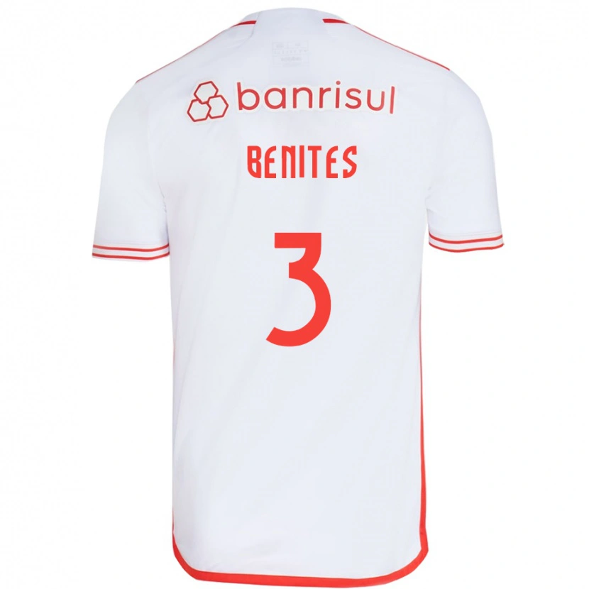 Danxen Hombre Camiseta Bruna Benites #3 Rojo Blanco 2ª Equipación 2025/26 La Camisa
