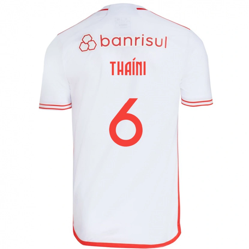 Danxen Hombre Camiseta Thaíni #6 Rojo Blanco 2ª Equipación 2025/26 La Camisa