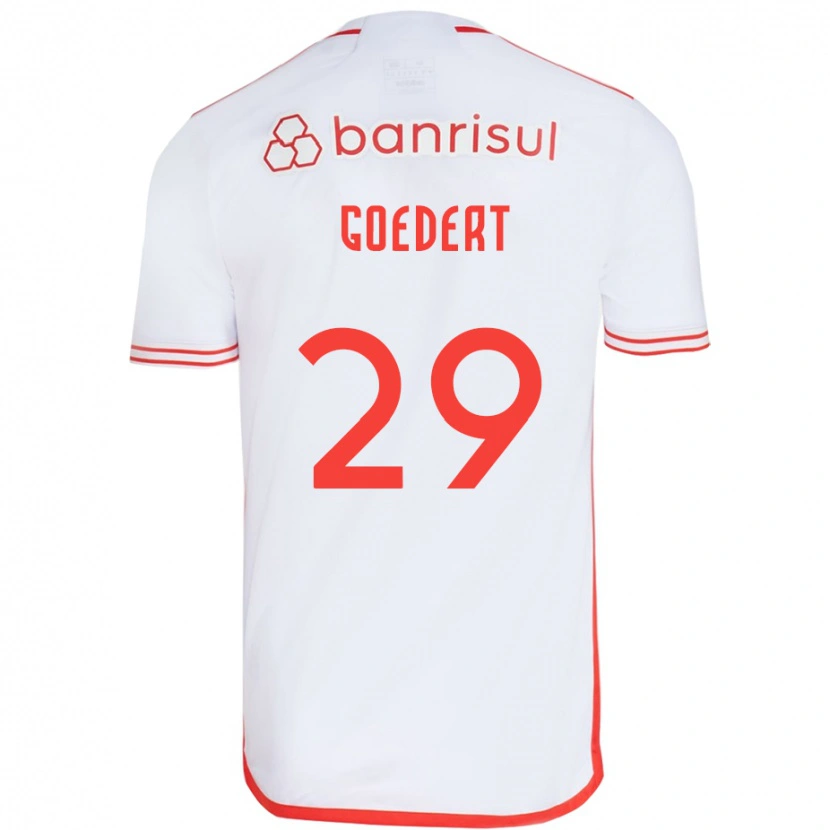 Danxen Hombre Camiseta Alice Goedert #29 Blanco Rojo 2ª Equipación 2025/26 La Camisa