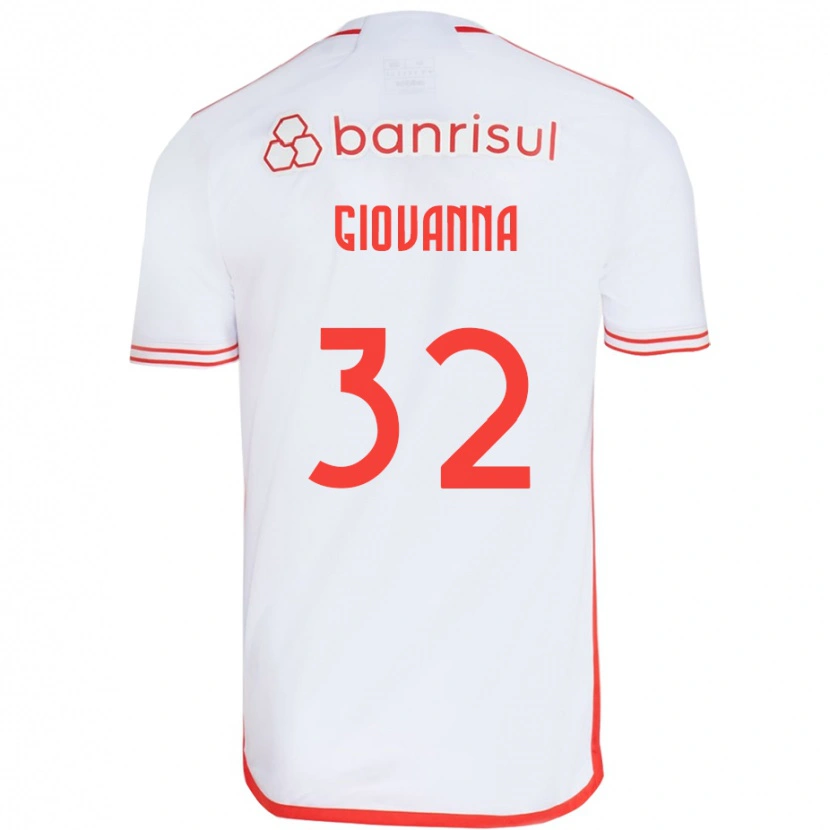 Danxen Hombre Camiseta Giulia Giovanna #32 Rojo Blanco 2ª Equipación 2025/26 La Camisa