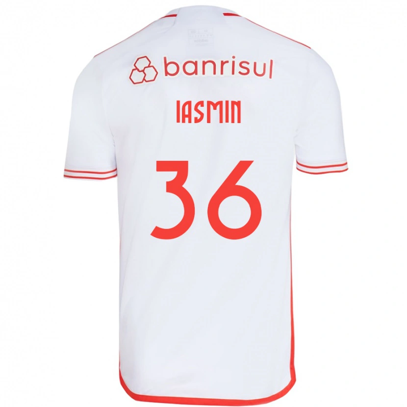 Danxen Hombre Camiseta Iasmin #36 Rojo Blanco 2ª Equipación 2025/26 La Camisa