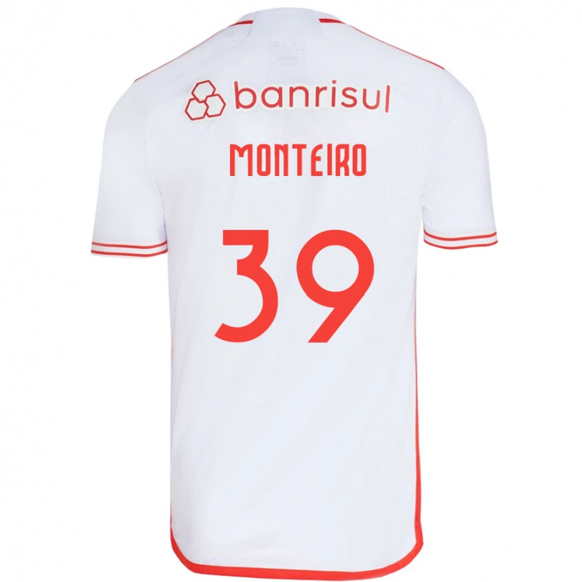 Danxen Hombre Camiseta Letícia Monteiro #39 Blanco Rojo 2ª Equipación 2025/26 La Camisa