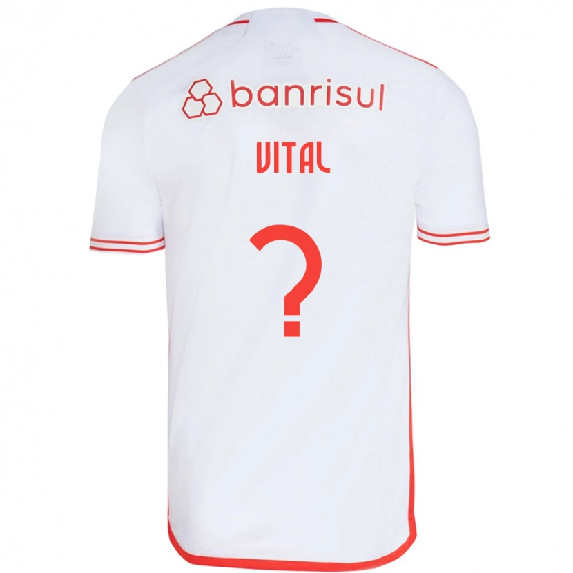 Danxen Hombre Camiseta Lucas Vital #0 Rojo Blanco 2ª Equipación 2025/26 La Camisa