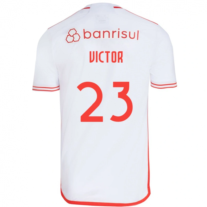Danxen Hombre Camiseta Paulo Victor #23 Rojo Blanco 2ª Equipación 2025/26 La Camisa