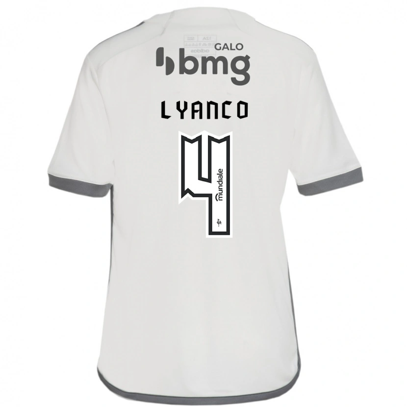 Danxen Hombre Camiseta Lyanco #4 Blanco Negro 2ª Equipación 2025/26 La Camisa