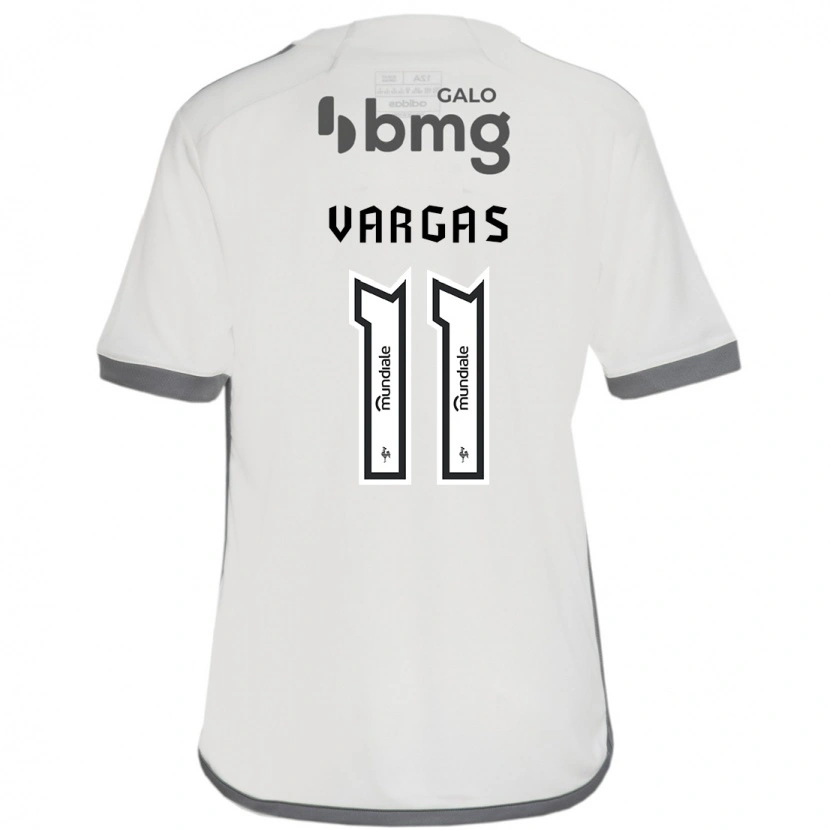 Danxen Hombre Camiseta Eduardo Vargas #11 Blanco Negro 2ª Equipación 2025/26 La Camisa