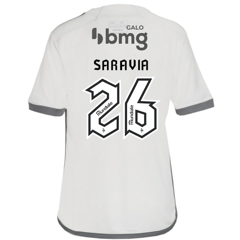 Danxen Hombre Camiseta Renzo Saravia #26 Blanco Negro 2ª Equipación 2025/26 La Camisa
