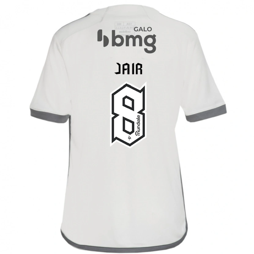 Danxen Hombre Camiseta Jair #8 Blanco Negro 2ª Equipación 2025/26 La Camisa