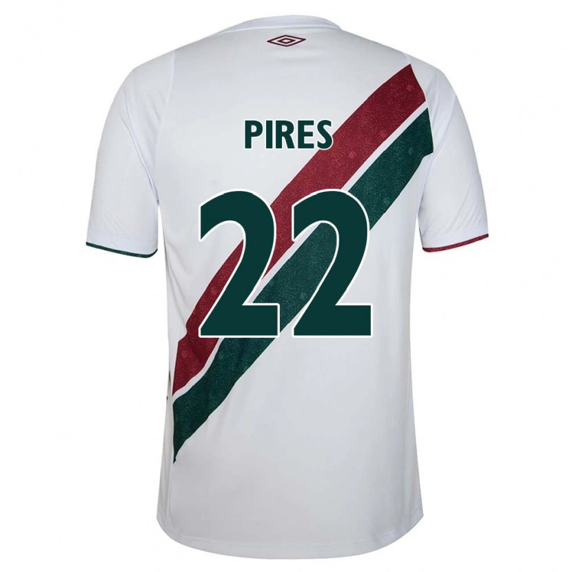 Danxen Hombre Camiseta Gabriel Pires #22 Blanco Verde Granate 2ª Equipación 2025/26 La Camisa