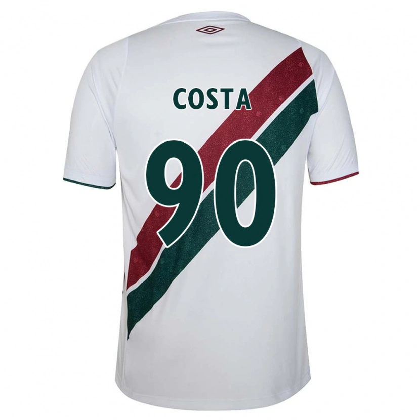 Danxen Hombre Camiseta Douglas Costa #90 Verde Granate Blanco 2ª Equipación 2025/26 La Camisa