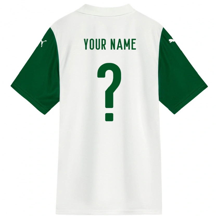 Danxen Hombre Camiseta Su Nombre #0 Verde Blanco 2ª Equipación 2025/26 La Camisa