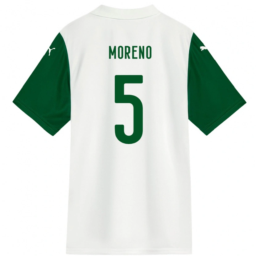 Danxen Hombre Camiseta Aníbal Moreno #5 Blanco Verde 2ª Equipación 2025/26 La Camisa