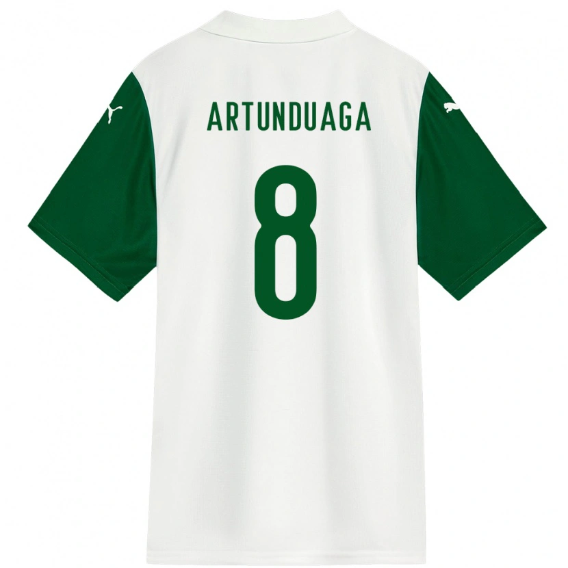 Danxen Hombre Camiseta Grover Artunduaga #8 Verde Blanco 2ª Equipación 2025/26 La Camisa