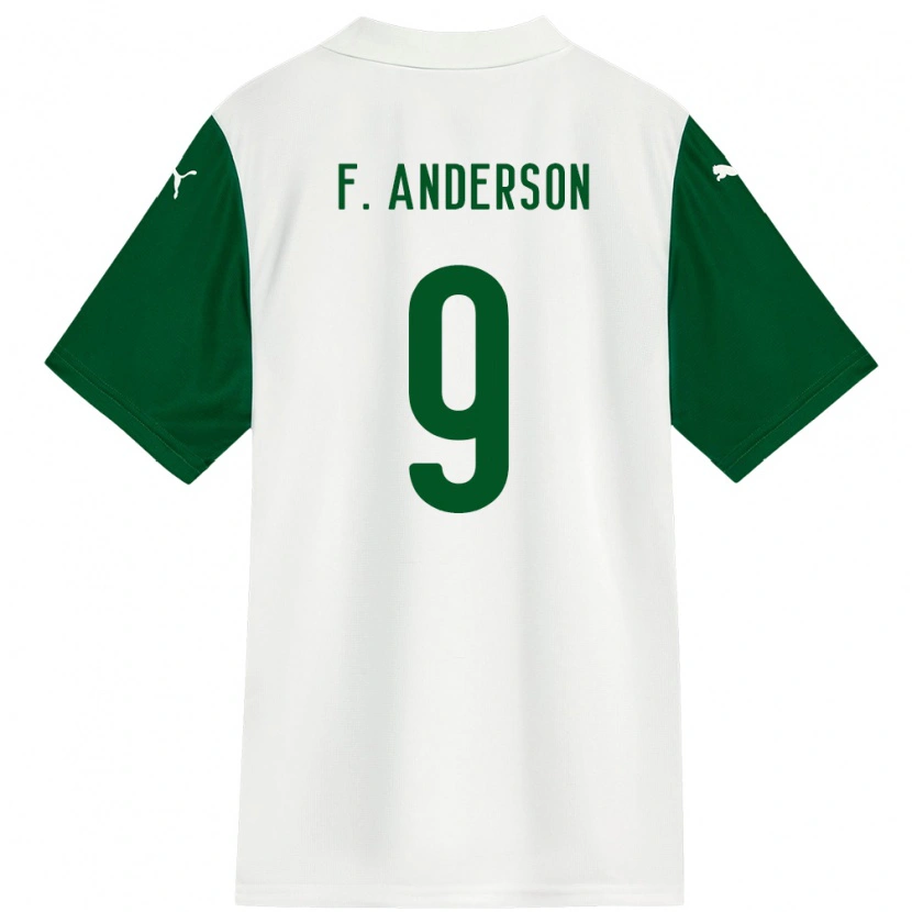 Danxen Hombre Camiseta Felipe Anderson #9 Verde Blanco 2ª Equipación 2025/26 La Camisa