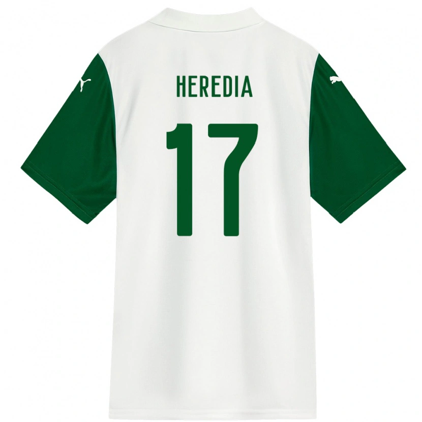 Danxen Hombre Camiseta Jesus Heredia #17 Verde Blanco 2ª Equipación 2025/26 La Camisa