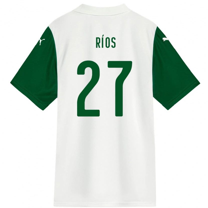 Danxen Hombre Camiseta Richard Ríos #27 Blanco Verde 2ª Equipación 2025/26 La Camisa