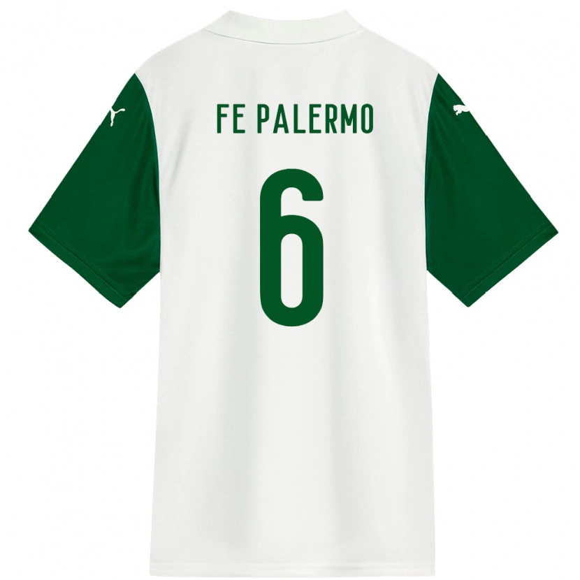 Danxen Hombre Camiseta Fe Palermo #6 Blanco Verde 2ª Equipación 2025/26 La Camisa