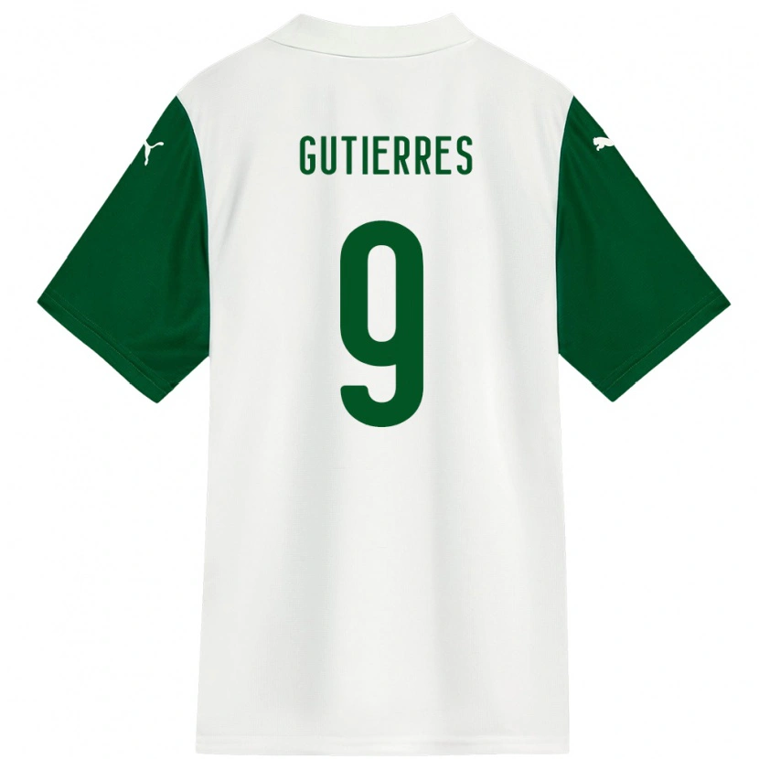 Danxen Hombre Camiseta Amanda Gutierres #9 Verde Blanco 2ª Equipación 2025/26 La Camisa