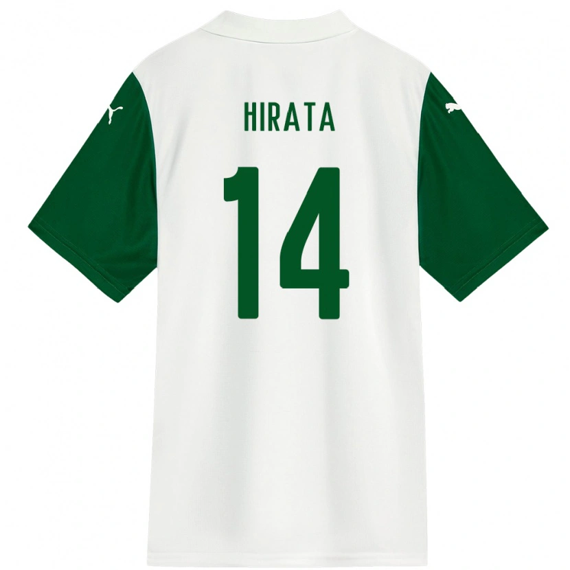 Danxen Hombre Camiseta Bruna Hirata #14 Verde Blanco 2ª Equipación 2025/26 La Camisa