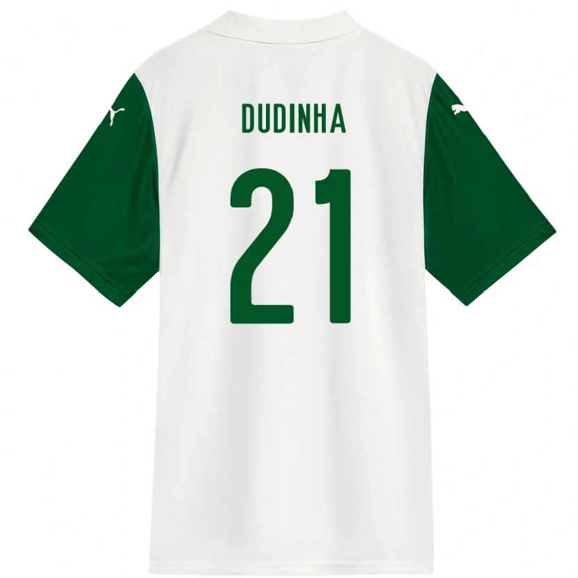 Danxen Hombre Camiseta Dudinha #21 Verde Blanco 2ª Equipación 2025/26 La Camisa
