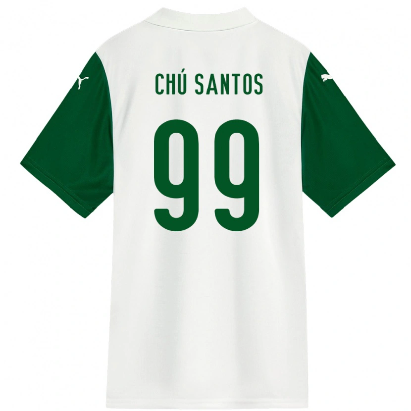 Danxen Hombre Camiseta Chú Santos #99 Verde Blanco 2ª Equipación 2025/26 La Camisa