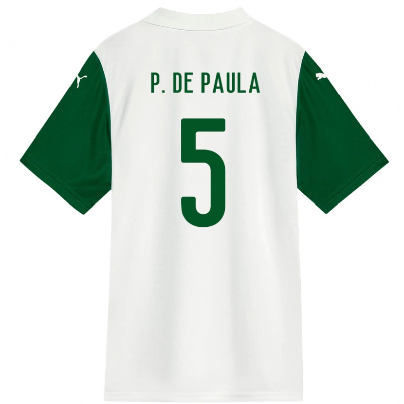 Danxen Hombre Camiseta Patrick De Paula #5 Verde Blanco 2ª Equipación 2025/26 La Camisa