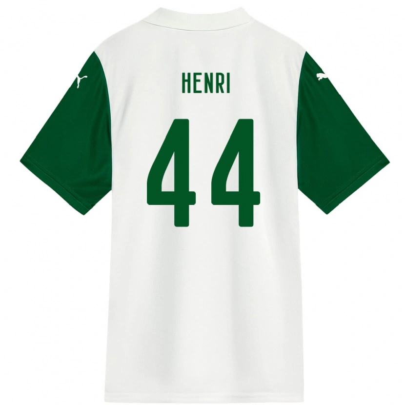 Danxen Hombre Camiseta Henri #44 Blanco Verde 2ª Equipación 2025/26 La Camisa