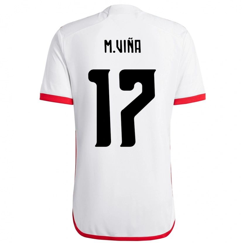 Danxen Hombre Camiseta Matías Viña #17 Rojo Negro 2ª Equipación 2025/26 La Camisa